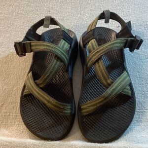 Chaco Black and Olive Strappy Sandals
